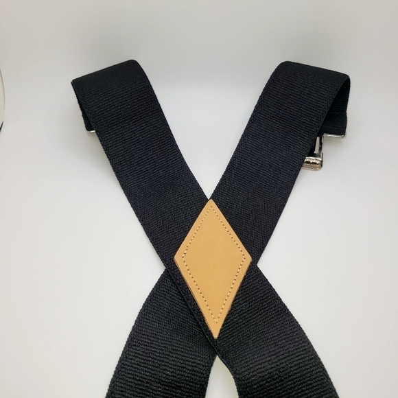 NWOT Thick Band Black Suspenders - Picture 2 of 7